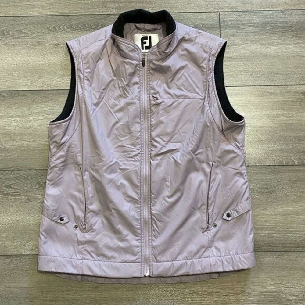 Womens Footjoy Purple Golfing Golf Fleece Lined Vest|